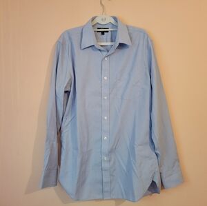 J. Crew Thompson Style Wrinkle Free Button Up Dress Shirt, Light Blue, M, EUC